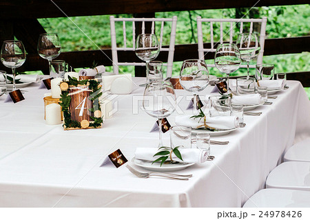 The decor at the wedding. Room table in a 24978426
