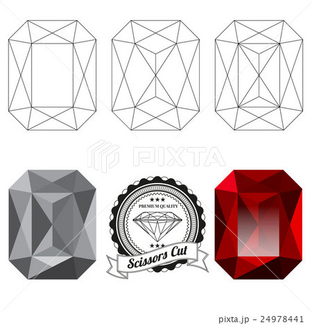Set of scissors cut jewel views 24978441