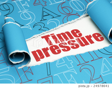 Timeline concept: red text Time Pressure under the Timeline concept: red text Time Pressure under the 24978641