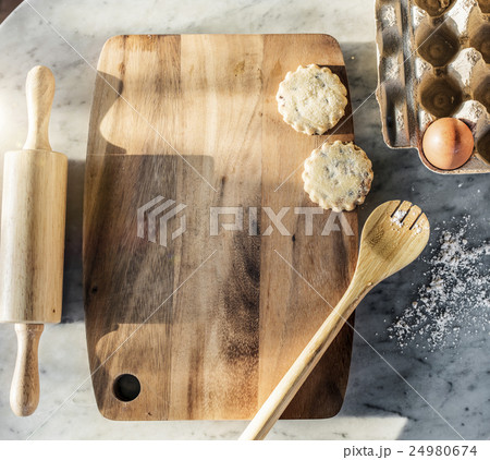 Baking Board Preparation Cookies Concept Baking Board Preparation Cookies Concept 24980674