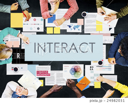 Interact Communication Connection Corporate Concept Interact Communication Connection Corporate Concept 24982031