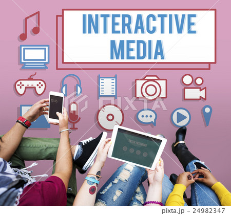 Interactive Media Gadget Electronics Technology Concept 24982347