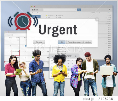 Urgent Necessary Important Immediately Urgency Priority Concept 24982381