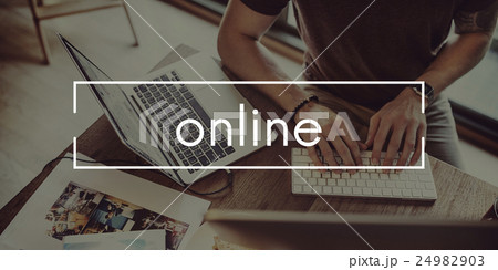 Online Network Media Sharing Social Website Concept 24982903