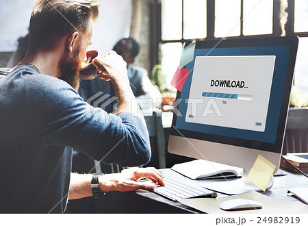 Connection Data Streaming Download Archiving Concept 24982919