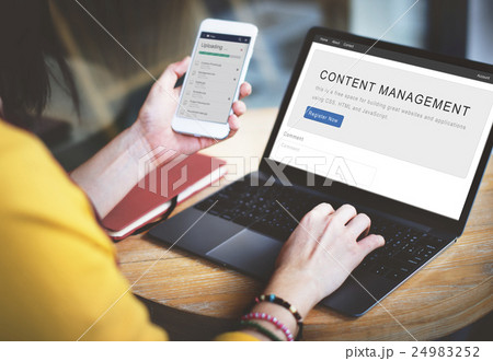 Content Management System Strategy Web Concept Content Management System Strategy Web Concept 24983252