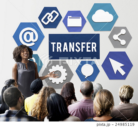 Transfer Transmission Word Graphic Concept 24985119