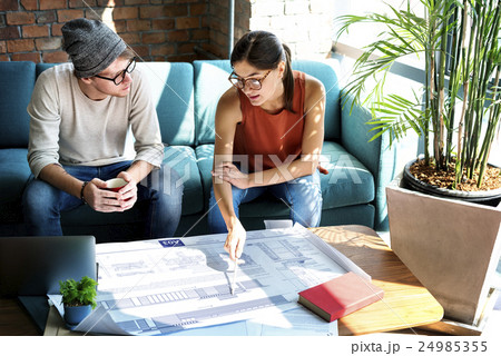 Architecture Blueprint Business Research Strategy Concept 24985355