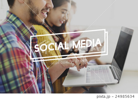 Social Media Connection Communication Network Concept 24985634