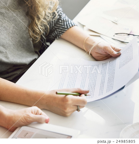 Agreement Analyzing Contract Ladies Concept 24985805