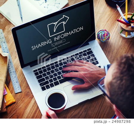 Data Transfer Exchange Sharing Sync Upload Concept 24987298