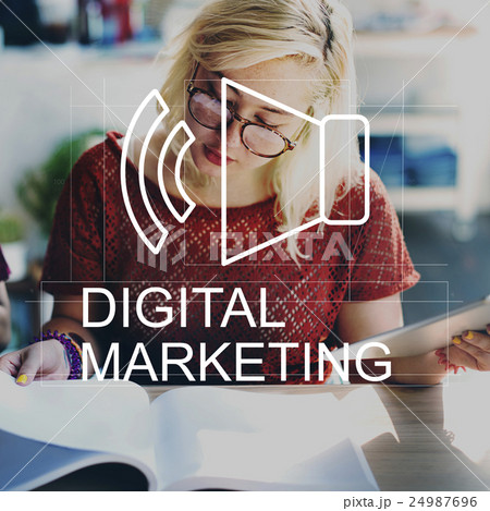 Business Digital Marketing Speakers Symbol Concept 24987696