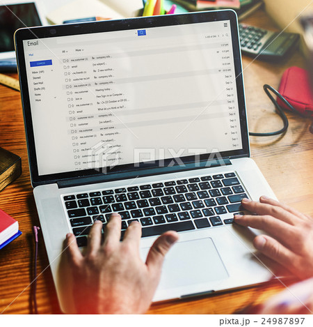 Laptop Workspace Library Dictionary Concept 24987897