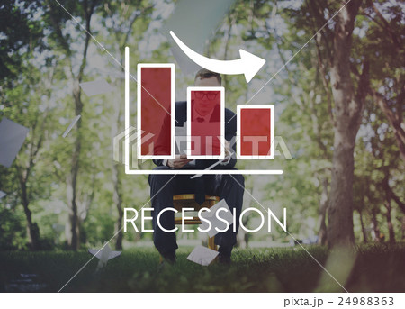 Recession Decrease Business Barchart Concept 24988363