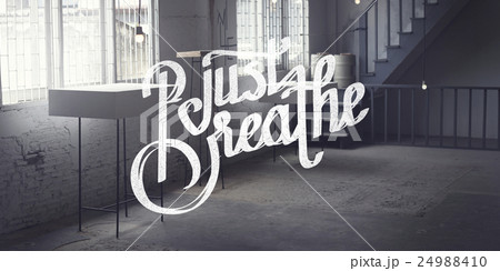 Just Breath Calmness Peaceful Mind Meditation Concept Just Breath Calmness Peaceful Mind Meditation Concept 24988410