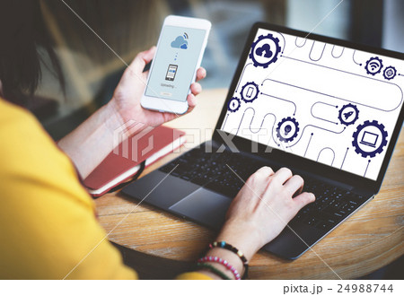 Technology Connecting Cloud Network Concept Technology Connecting Cloud Network Concept 24988744