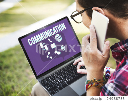 Communication Globe Speech Message Mail Concept Communication Globe Speech Message Mail Concept 24988783