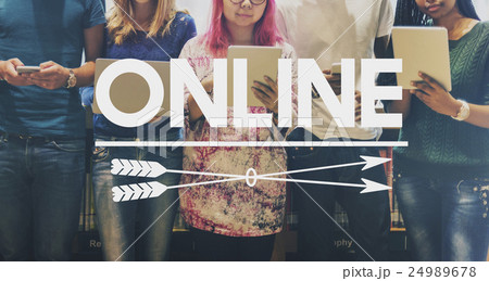 Online Network Media Sharing Social Website Concept 24989678