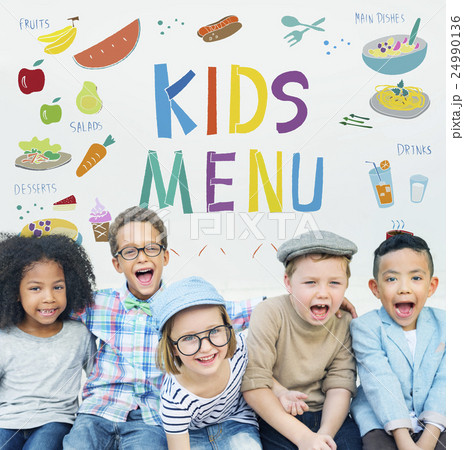 Kids Menu Cuisine Dishes Meal Concept Kids Menu Cuisine Dishes Meal Concept 24990136