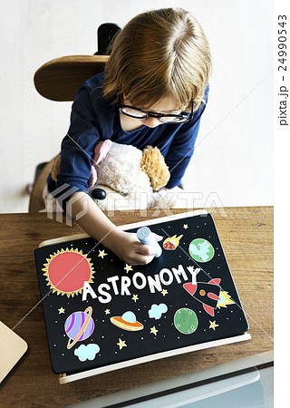 Outer Space Icons Drawing Graphics Concept 24990543