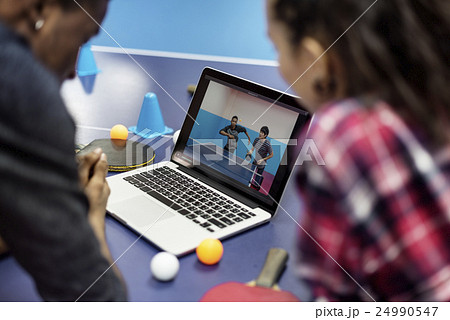 Table Tennis Ping-Pong Tournament Racket Sport Concept Table Tennis Ping-Pong Tournament Racket Sport Concept 24990547