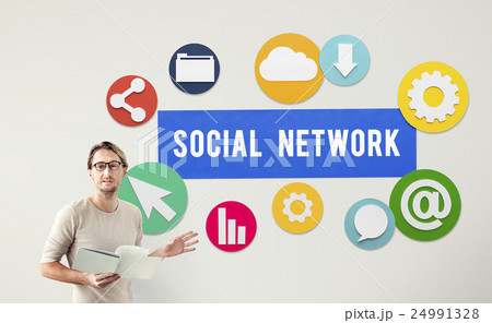 Social Media Network Internet Connection Concept Social Media Network Internet Connection Concept 24991328