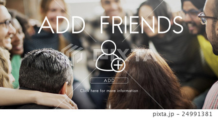Add Friends Community Connection Socialize Concept 24991381