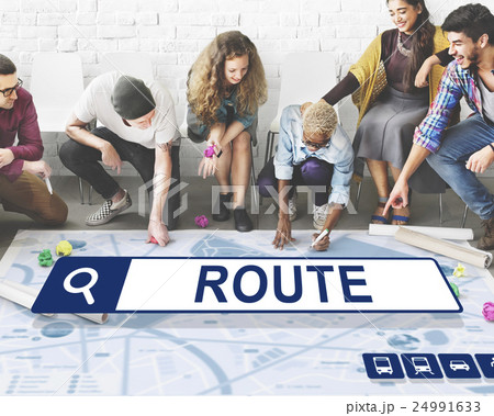 City Map Destination Route Way Route Concept 24991633