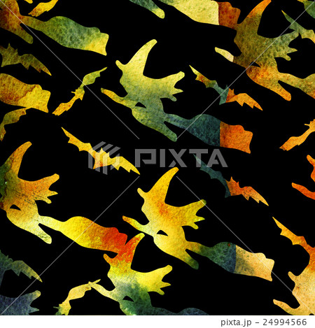 Halloween. Hand drawn watercolor seamless pattern. 24994566