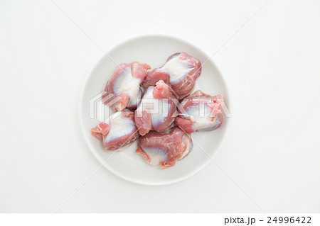 鶏の砂肝 白バック 鶏の砂肝 白バック 24996422