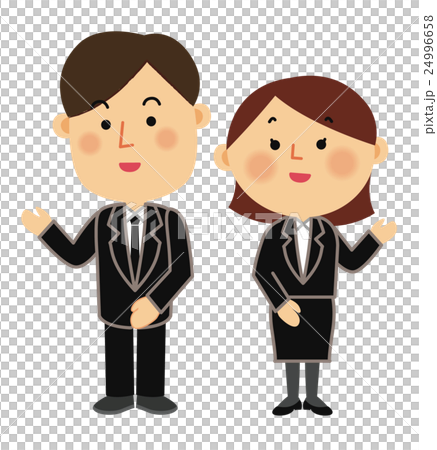 人物イラスト　冠婚葬祭　葬式 24996658