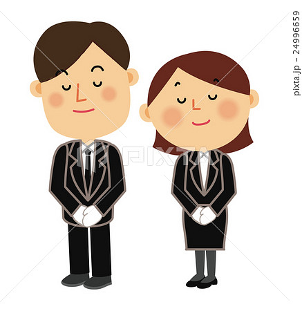 人物イラスト　冠婚葬祭　葬式 24996659