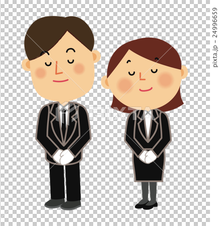 人物イラスト　冠婚葬祭　葬式 24996659