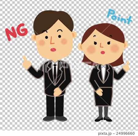 人物イラスト　冠婚葬祭　葬式 24996660