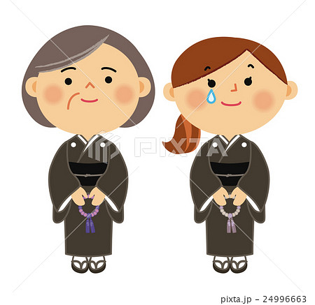 人物イラスト　冠婚葬祭　葬式 24996663