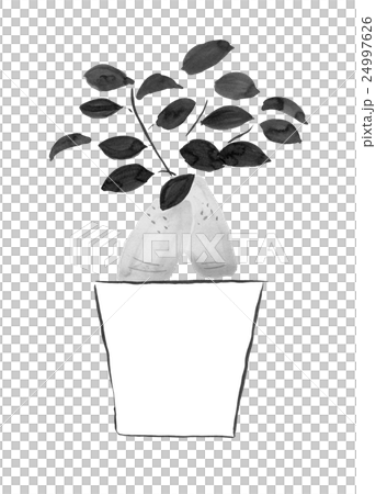 水墨畫（榕樹）的諮詢工廠<室內裝飾圖像> 24997626