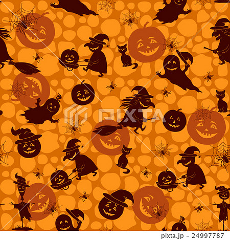 Seamless Pattern, Halloween Symbols 24997787