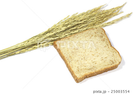 Square slice of fresh whole grain meal bread Square slice of fresh whole grain meal bread 25003554