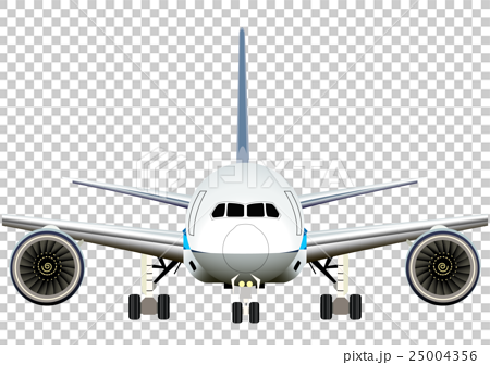 飛行機 正面アップのイラストのイラスト素材