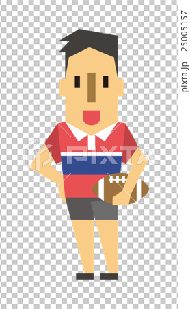 ラグビー　ラグビー選手【フラット人間・シリーズ】 25005157