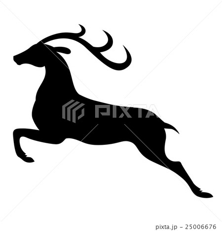 Silhouette jumping deer 25006676