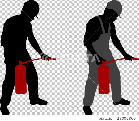 man with fire extinguisher 25006869