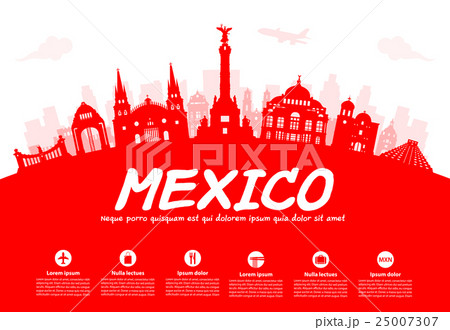 Mexico Travel Landmarks. 25007307