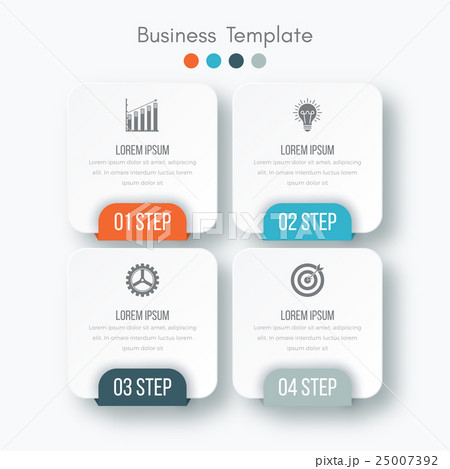 Vector illustration of four square infographics Vector illustration of four square infographics 25007392