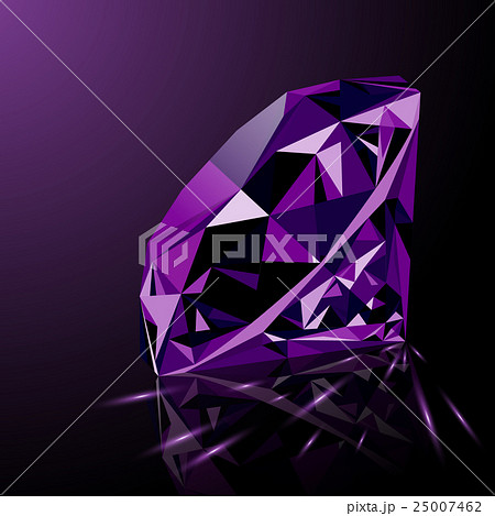 Realistic shining purple amethyst jewel 25007462