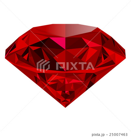 Realistic red ruby isolated on white background Realistic red ruby isolated on white background 25007463