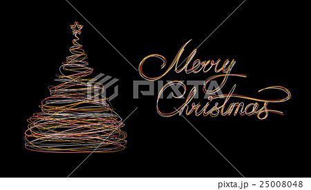 Christmas Tree And Text Marry Christmas Made Of 25008048