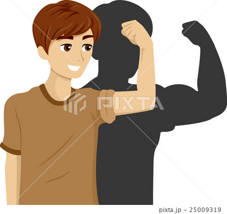 Teen Boy Muscle Shadow Teen Boy Muscle Shadow 25009319