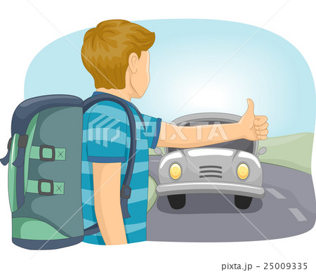 Teen Boy Hitch Hiking 25009335