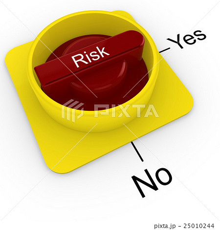 Risk assessment rotary switch isolated on white 25010244